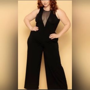 Curvy Sense Mesh Jumpsuit 3x